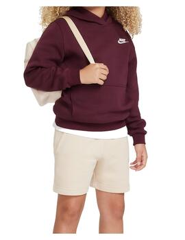 Sudadera Nike Y Sportswear Club Fleece Granate