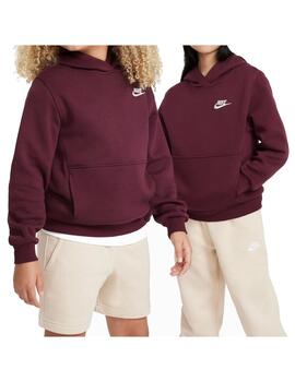 Sudadera Nike Y Sportswear Club Fleece Granate