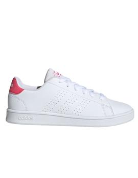 Zapatilla Adidas Advantage K Blanco/Rosa