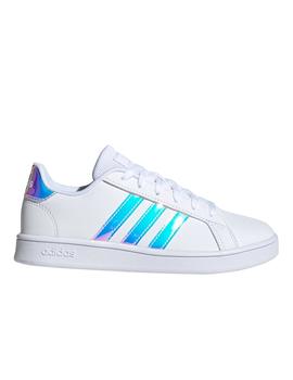 Zapatilla Adidas Grand Court Kids Blanco