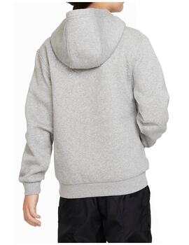 Sudadera Nike Y Sportswear Club Fleece Gris