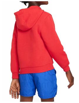 Sudadera Nike Y Sportswear Club Fleece Rojo