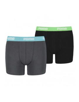 Boxer Puma Boys Basic 2PK Azul/Negro