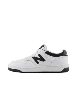 Zapatilla New Balance GS 480 para niño blanco y negro