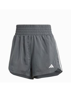 Short Adidas W Pacer Woven High 5' Gris/Blanco