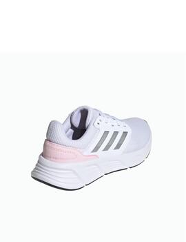 Zapatilla Adidas W Galaxy 6 Blanco/Plata/Rosa