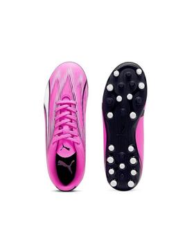 Bota Puma Ultra Play MG JR Rosa/Blanco