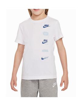 Camiseta Nike B Club+ Bagde Blanco