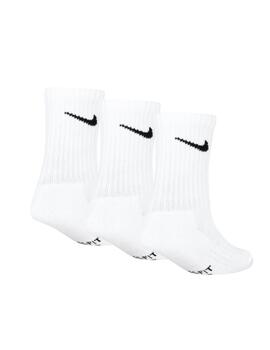 Calcetín Nike Dri-Fit Crew 3PK Blanco para niño