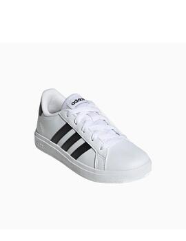 Zapatilla Adidas Grand Court 2.0 K Blanco/Negro