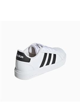 Zapatilla Adidas Grand Court 2.0 K Blanco/Negro