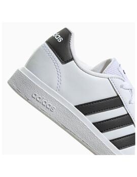 Zapatilla Adidas Grand Court 2.0 K Blanco/Negro