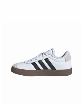 Zapatilla Adidas K VL Court 3.0 Blanco/Negro