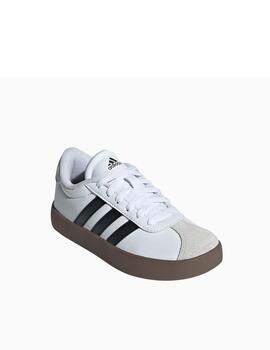 Zapatilla Adidas VL Court 3.0 K Blanco/Negro