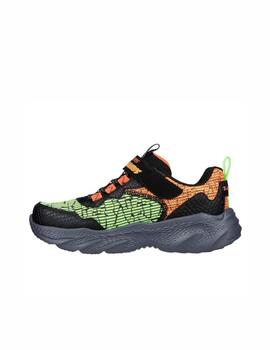 Zapatilla Skechers PS Lights Dino BKOR