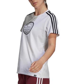 Camiseta Adidas End Plastic Waste 3 para mujer blanca