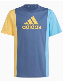 Conjunto Adidas J CB T Azul/Amarillo