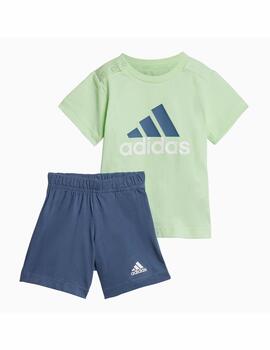 Conjunto Adidas Infant BL CO Verde/Azul