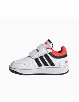 Zapatilla Adidas Hoops 3.0 CF I Blanco/Negro/Rojo