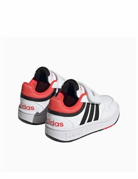 Zapatilla Adidas Hoops 3.0 CF I Blanco/Negro/Rojo