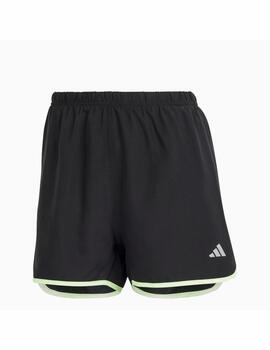 Short Adidas W Run It 4' Negro/Verde