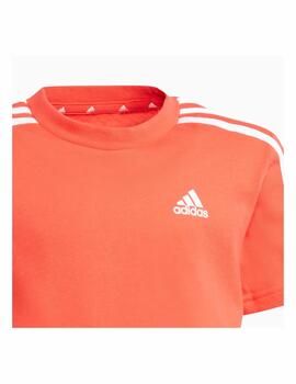 Conjunto Adidas LK 3S CO T Rojo/Gris