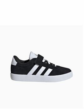 Zapatilla Adidas VL Court 3.0 EL C Negro/Blanco