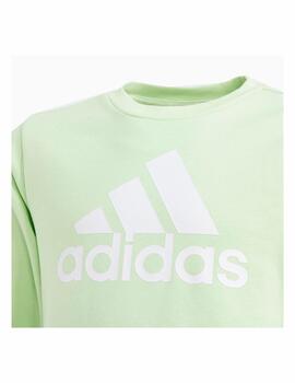 Sudadera Adidas G BL SWT Verde/Blanco