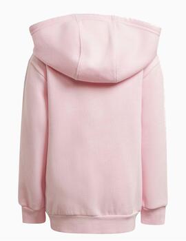 Chaqueta Adidas LK 3S FL FZ Hoodie Rosa/Blanco