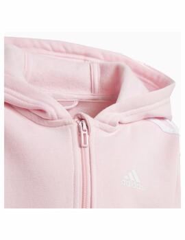 Chaqueta Adidas LK 3S FL FZ Hoodie Rosa/Blanco