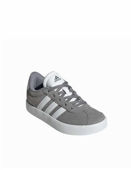 Zapatilla Adidas VL Court 3.0 K Gris/Blanco