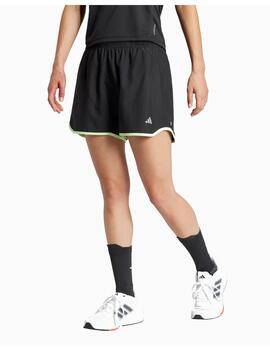 Short Adidas W Run It 3' Negro/Verde