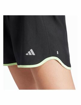 Short Adidas W Run It 3' Negro/Verde