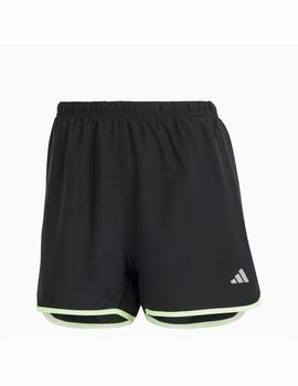 Short Adidas W Run It 3' Negro/Verde