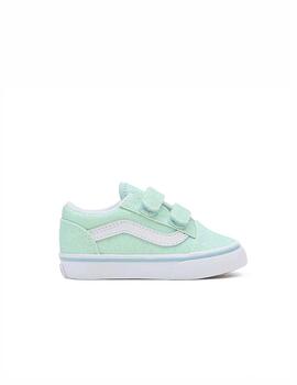  Zapatilla Vans TD Old Skool V Glitter Azul Pastel