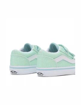  Zapatilla Vans TD Old Skool V Glitter Azul Pastel