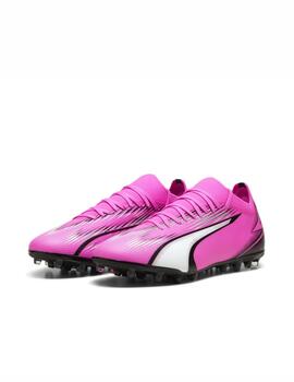 Bota Puma M Ultra Match MG Rosa/Blanco