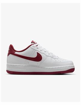 Zapatilla Nike GS Air Force 1 Blanco/Burdeos