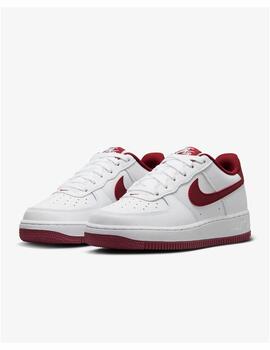 Zapatilla Nike GS Air Force 1 Blanco/Burdeos