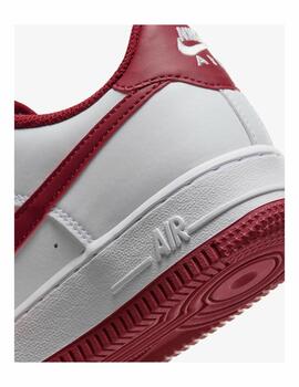 Zapatilla Nike GS Air Force 1 Blanco/Burdeos