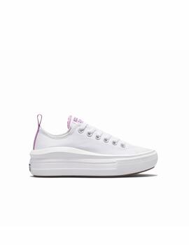 Zapatilla Converse Move Baja Lona GS Blanco/Lila