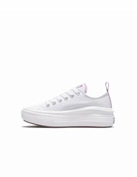 Zapatilla Converse Move Baja Lona GS Blanco/Lila