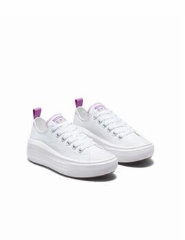 Zapatilla Converse Move Baja Lona GS Blanco/Lila