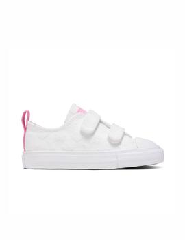 Zapatilla Converse AS Baja Lona 2V TD Blanco/Rosa