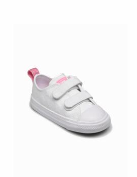 Zapatilla Converse AS Baja Lona 2V TD Blanco/Rosa