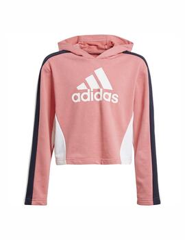 Chandal Adidas G Hooded Crop Rosa/Azul