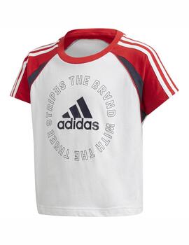 Camiseta Adidas G Bold Niña Bl/Rojo