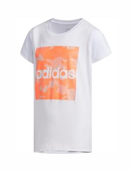 Camiseta Adidas G Camo Blanca/Naranja