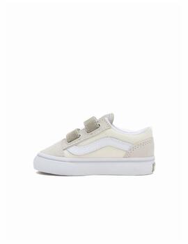 Zapatilla Vans TD Old Skool V Beige/Blanco