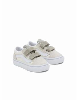 Zapatilla Vans TD Old Skool V Beige/Blanco